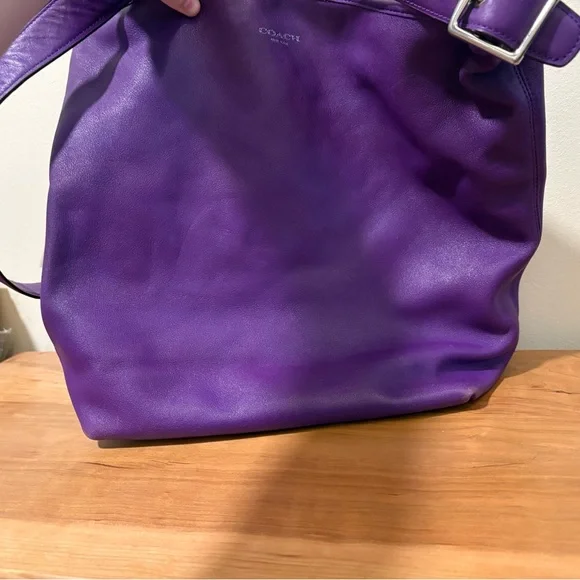 Coach 19893 Legacy Hobo Duffle Bag Ultraviolet Purple - Picture 8 of 9
